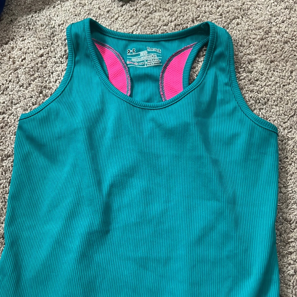 Teal under armor tank top